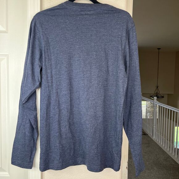 Eddie Bauer Men's Graphic Long Sleeve Tee Size S Sky Captain Reflections #711 - Picture 2 of 8